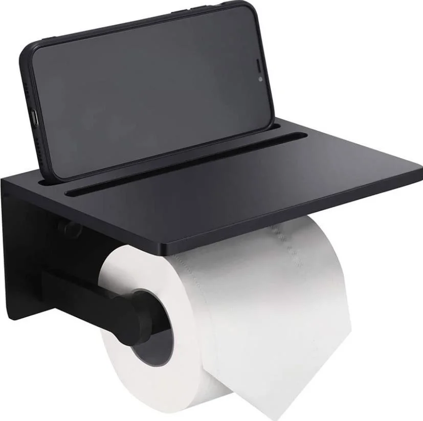 Kitchen Hotel Home Stainless Steel Toilet Paper Holder Black Tissue Holder
