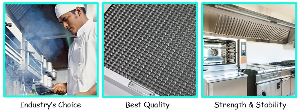 Depth 30/50 Low Resistance Premium Stainless Steel Aluminum 495X495X50 Baffle Filter