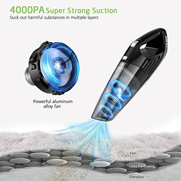 Liyyou Ly678c DC 12-Volt Wet&Dry Handheld Vacuum, Car Vacuum Cleaner with Strong Suction Power