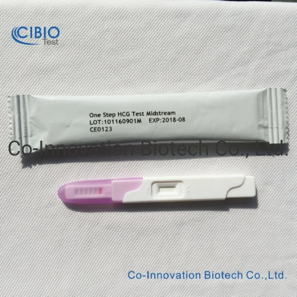 Medical HCG Pregnancy Test Strip Midstream Cassette