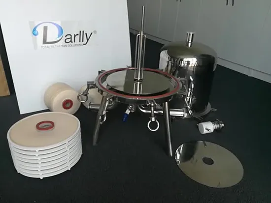 Darlly 1 Micron Zeta Plus Depth Stack Disc Filter for Food and Beverage Prification Filtration 
