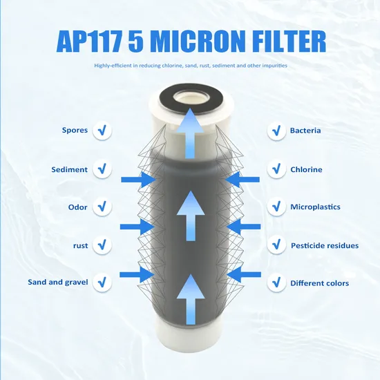 5 Micron 10 Inch Ap117 Depth Filter Activated Carbon Filter Cartridge 
